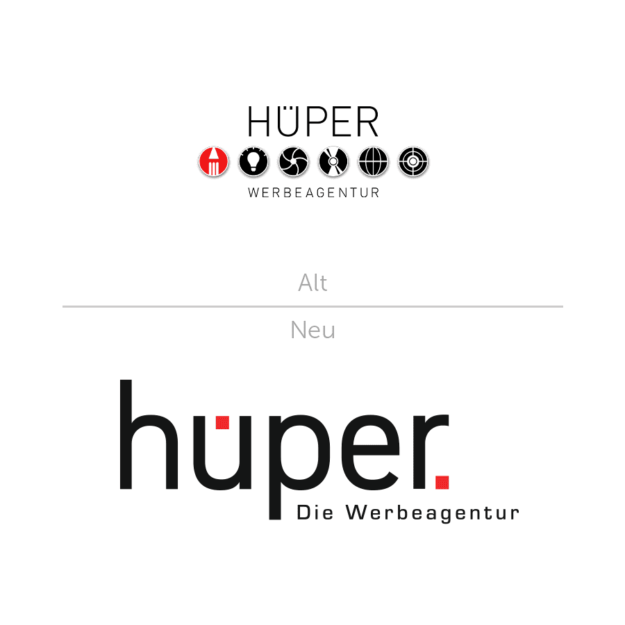 Gegenüberstellung des alten Logos mit dem Neuen