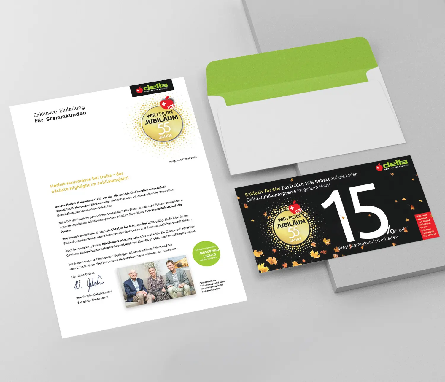 Mailing Herbstmesse Delta Möbel