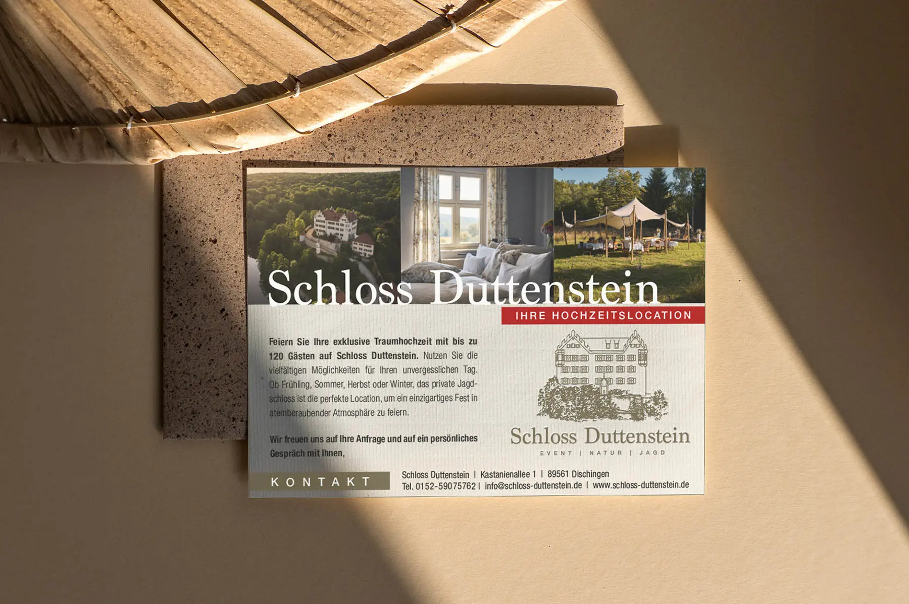 Schloss Duttenstein Flyer für Hochzeitslocation
